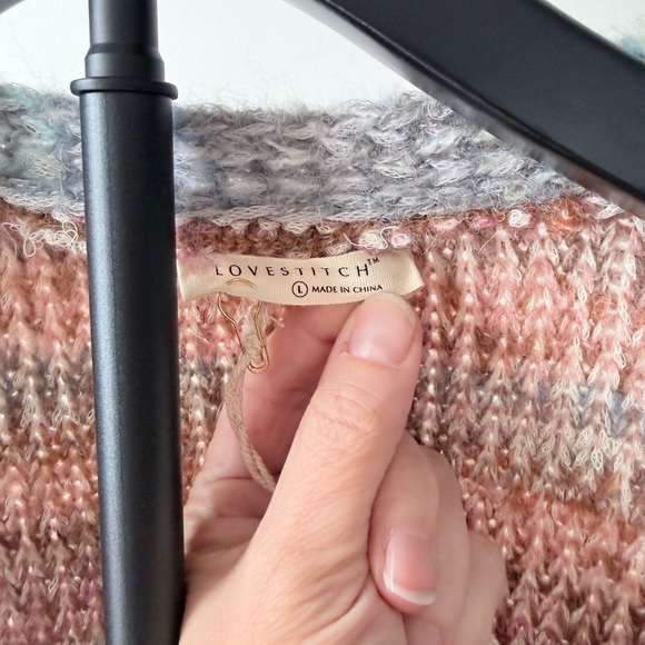 NWT Lovestitch Pastel Patchwork Cardigan Large - Picture 5 of 8